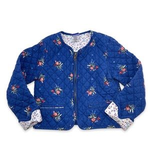 Disney Princess Girls Beauty and The Beast Belle Quilted Print Navy Jacket 6/6X